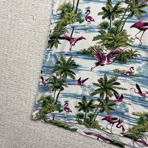 Only & Sons T-Shirt Mens M Tropical Flamingo Palm tree Hippie Summer Festival - Picture 5 of 14